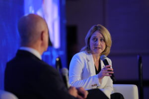 Deputy Defense Secretary Kathleen Hicks at NDIA's Emerging Technologies for Defense conference on Aug. 28, 2023, where she announced DoD's new Replicator initiative. Photo: NDIA/EPNAC