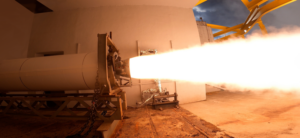 The second stage solid rocket motor completes a static fire test on November 21, 2024 in Elkton, Maryland. (Photo: Northrop Grumman)